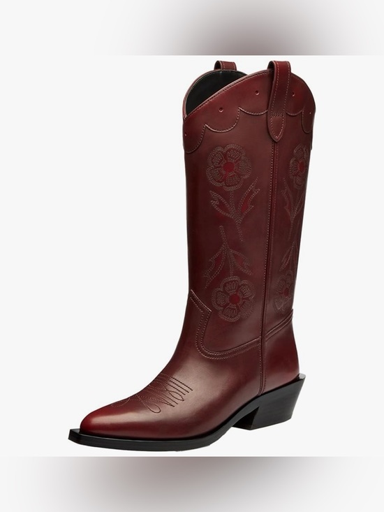 Coach Shoes - Coach Women's Aria Loved Leather Tall Cowboy Boot color Merlot size 9
